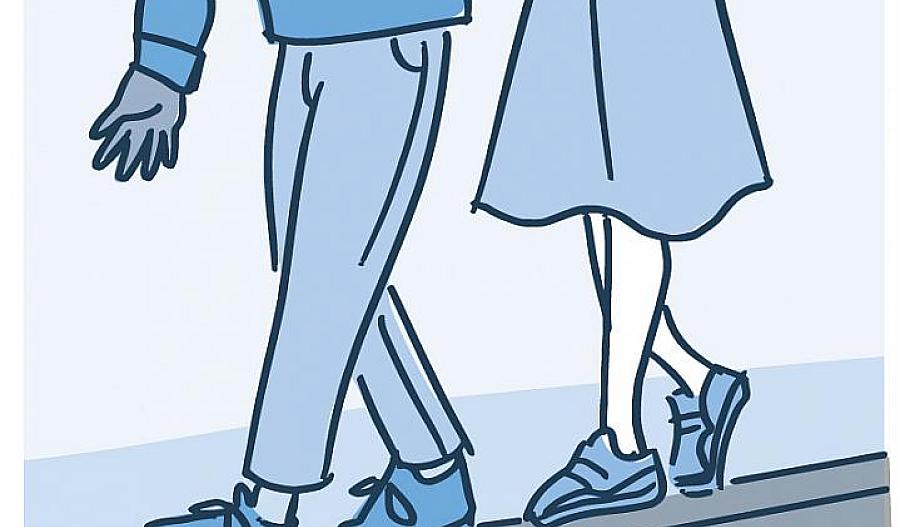 Ilustración de dos niños caminando en una barra de equilibrio.