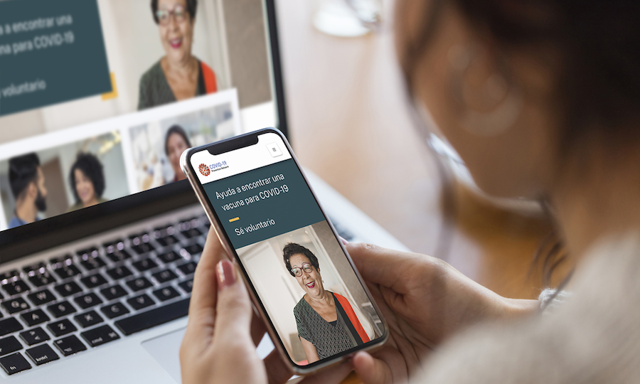 Captura de pantalla del sitio web de la Red de Prevención de la COVID-19.