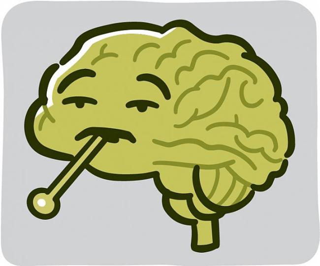Dibujo del cerebro que no se siente bien